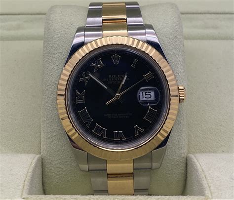 rolex black gold datejust|Rolex Datejust 41mm black face.